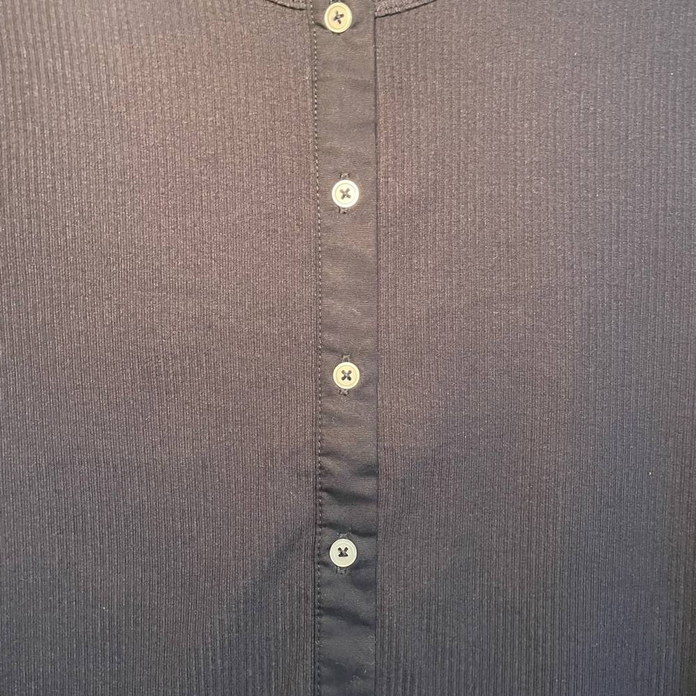 Free Assembly Navy Ribbed Button-Front Cardigan Medium BNWT - Picture 3 of 4
